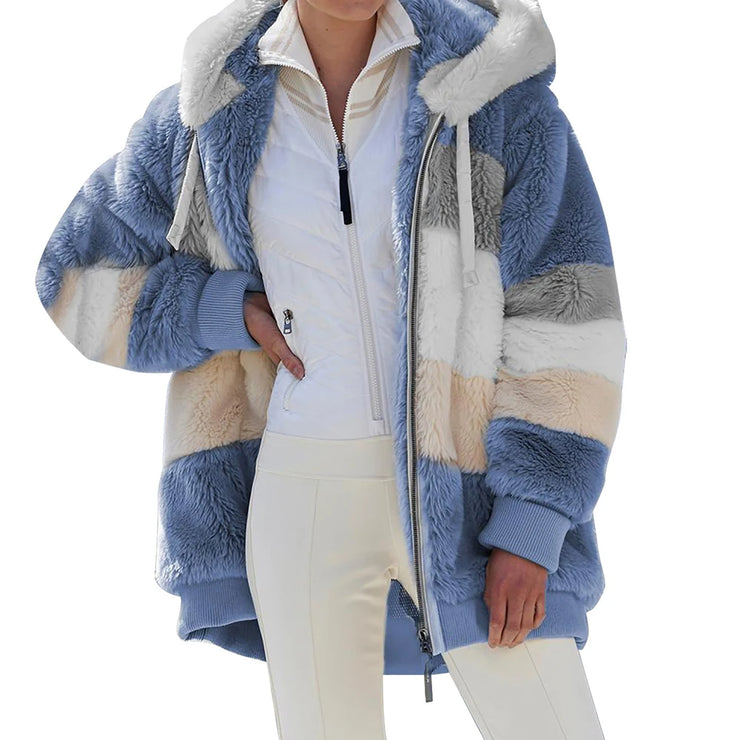 Women Oversize Teddy Bear Coat Warm Thickening Fleece Faux Fur Coats Winter Jacket