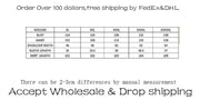 Size chart for plus-size women’s A-line shirt dress, displaying bust, waist, shoulder width, sleeve length, and skirt length in centimeters from XL to 5XL.