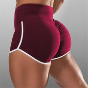 Women's Summer Low-Waist Stretchy Yoga Shorts Skinny Slim Fit Casual Gym Sports Clothing with Regular Block Tatting Craft