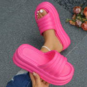 Eye-Catching Hot Chunky Platform Slippers with Thick Bottom Wedge Heels Non-Slip Women's Sandals