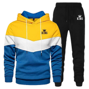 Men's Tracksuit Running Casual Hoodies Sweatpants Two Piece Sets Winter Sports Suit Outdoor Sweatshirt Set