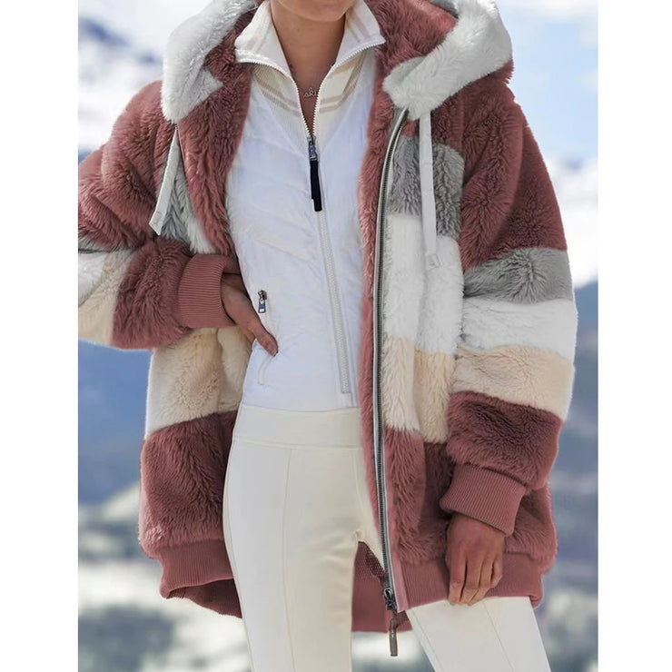 Women Oversize Teddy Bear Coat Warm Thickening Fleece Faux Fur Coats Winter Jacket