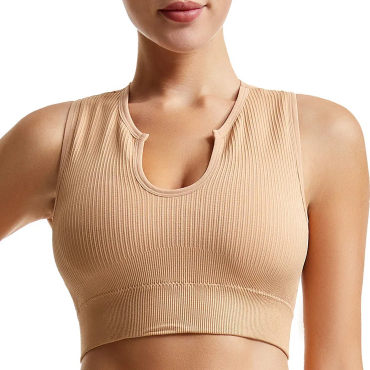 Seamless High-Waist Leggings Sports Bra Yoga Set Women&
