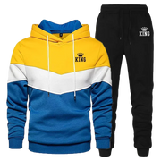 Men's Tracksuit Running Casual Hoodies Sweatpants Two Piece Sets Winter Sports Suit Outdoor Sweatshirt Set