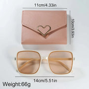 Casual Leather Quartz Wristwatch 3PCS Set for Women with Heart Bow Design Ladies' Glasses Sunglasses Clock