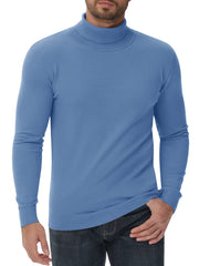 high neck knitted sweater slim fit casual long sleeve pullover