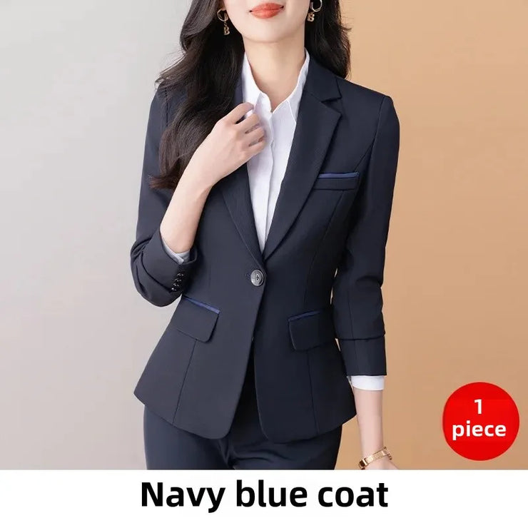 Elegant Black Western-Style Suit Jacket for Women Professional Fashionable Workwear Ideal for Interviews And Office Settings
