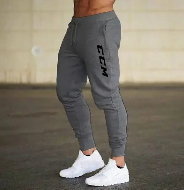 Men Printed Joggers Sweatpants Breathable Casual Sport Fitness Gym Trousers Autumn Running Pants with Pockets Drawstring Closure