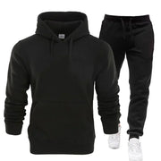 Basic Men 2Pcs/Sets Sweatshirt Hoodies Pants  Gyms Fitness Tops Joggers Sportswear Tracksuits