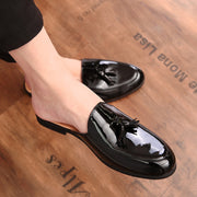 Men mules  leather  casual fashion Slippers