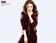 Women Tracksuit , Sportswear Zipper Hoodies Jacket+Pants Jogging Suit