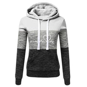 Women Tracksuit Printing Hooded Sweatshirt Sweatpant Color Block Versatile , Jogging Pullovers Sport Trousers Outfits S-3XL