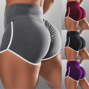 Women's Summer Low-Waist Stretchy Yoga Shorts Skinny Slim Fit Casual Gym Sports Clothing with Regular Block Tatting Craft