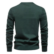 Eye-Catching Men's Crewneck Pullover Sweater Knitted Cotton Striped for Autumn Winter Warm and Quality