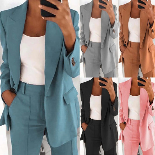 Eye-Catching Women's Fashion Oversize Cardigan Lapel Suit Coat: Leisure Temperament Blazers Jacket for Tailored Style