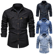 Men's  Denim Shirt  Reg up to Plus Size 5XL