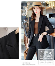 Red Professional Suit for Women2023Autumn Winter New High-end Elegant Socialite Casual Blazer Two-piece Set