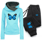 Womens Tracksuit Two Piece Set Winter Warm Hoodies+Pants Pullovers Sweatshirts , Jogging Suit