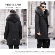 New imitation fox fur grass oversized plush men's coat, medium length autumn and winter Size 5XL