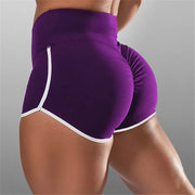 Women's Summer Low-Waist Stretchy Yoga Shorts Skinny Slim Fit Casual Gym Sports Clothing with Regular Block Tatting Craft