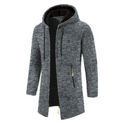 Men's Oversize Long Sleeve Sweatshirt Hooded Zipper Autumn Winter Warm Jacket Coat Casual Outdoor Knit Streetwear Top