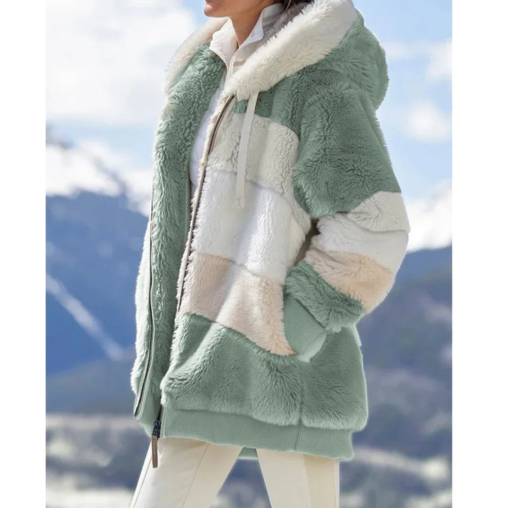 Women Oversize Teddy Bear Coat Warm Thickening Fleece Faux Fur Coats Winter Jacket