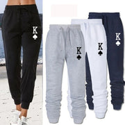 Men's Casual Cotton Pencil Pants Loose Fit Printed Elastic Waist Outdoor Jogging Trousers with Pockets Full Length Summer Wear
