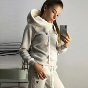 Women Hooded Pullover Hoodies and Pants Suit Outfits ,Tracksuits