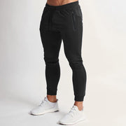 Men's Solid Color Fitness Trousers Spring Summer Casual Elastic Ankle-Length Pants Navy Blue Black Light Gray Brown