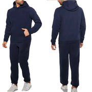 Basic Men 2Pcs/Sets Sweatshirt Hoodies Pants  Gyms Fitness Tops Joggers Sportswear Tracksuits