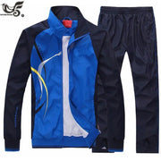 Men's Set Spring Autumn Jogging Sportswear Two Piece Sport Suit Jacket+Sweatpants Sweatsuit Men Basketball Tracksuit Clothing
