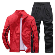 Men's Tracksuit , Running Sets , Jogging Sports Jacket+Pants Sweatsuit