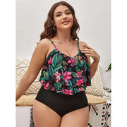 plus Size Split Swimsuit Women's Bikini Eye Catching Backless Tight Gathering Beachwear