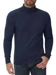 high neck knitted sweater slim fit casual long sleeve pullover