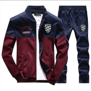 Men's Tracksuit Fleece Jacket and Sweatpants Warm