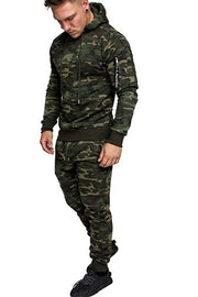 Men's Tracksuits Sports Wear Camo Jogging Suits Hooded Tracksuit