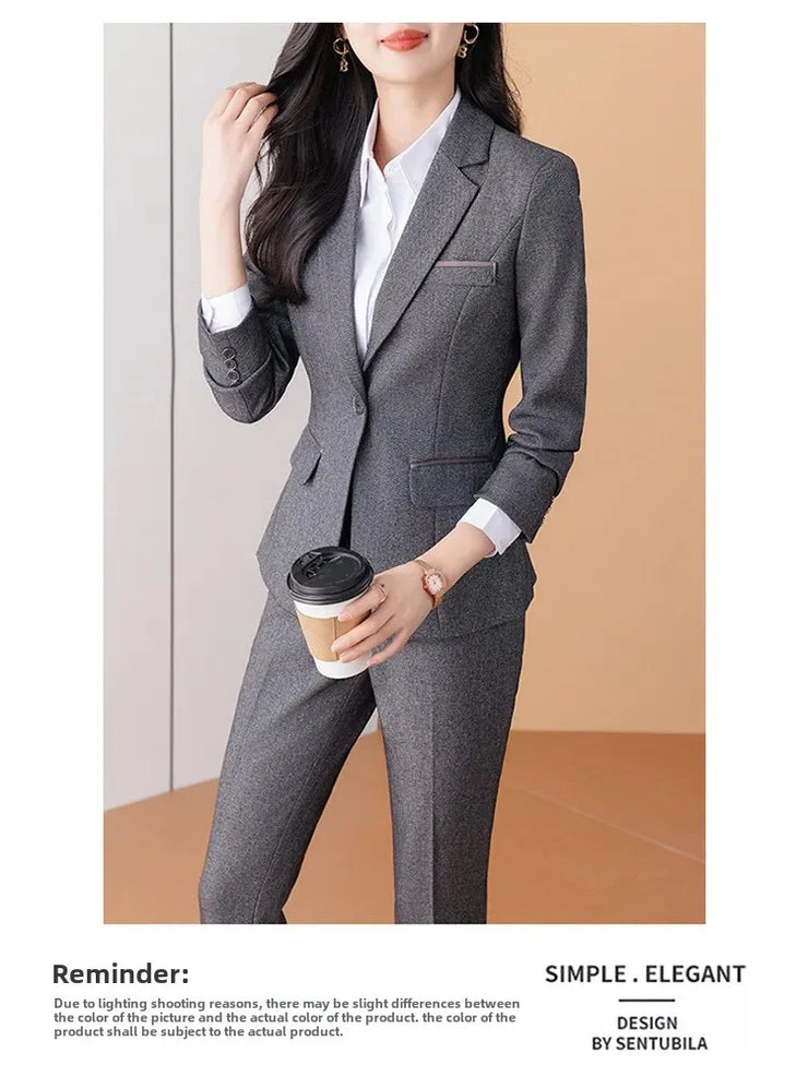 Elegant Black Western-Style Suit Jacket for Women Professional Fashionable Workwear Ideal for Interviews And Office Settings