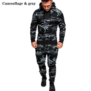 Men's Tracksuits Sports Wear Camo Jogging Suits Hooded Tracksuit