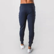 Men's Muscle Fitness Running Pants Outdoor Exercise Training Small Foot Workout Wolf King Design Casual Skinny Cotton Trousers