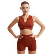 Seamless High-Waist Leggings Sports Bra Yoga Set Women's Gym Workout Clothes Eye-Catching Female Tracksuit for Various Activities