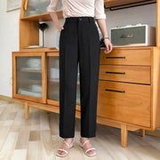 Women's Chiffon Formal Pants, High Quality, Solid, Black, Office Lady Style, Work Wear Pant