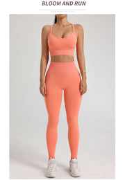 Women's High-Waist Yoga Leggings Quick Dry Breathable Sports Underwear Fitness Training Pants in Assorted Colors by NAQIYAYABEI