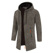 Men's Oversize Long Sleeve Sweatshirt Hooded Zipper Autumn Winter Warm Jacket Coat Casual Outdoor Knit Streetwear Top