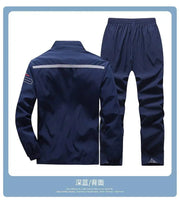 Men's Tracksuit , Running Sets , Jogging Sports Jacket+Pants Sweatsuit