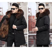 New imitation fox fur grass oversized plush men's coat, medium length autumn and winter Size XL