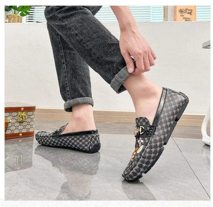 Classic Fashion Printed Loafers Shoes for Men Comfort Luxury