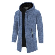 Men's Oversize Long Sleeve Sweatshirt Hooded Zipper Autumn Winter Warm Jacket Coat Casual Outdoor Knit Streetwear Top
