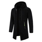 Men's Oversize Long Sleeve Sweatshirt Hooded Zipper Autumn Winter Warm Jacket Coat Casual Outdoor Knit Streetwear Top