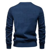 Eye-Catching Men's Crewneck Pullover Sweater Knitted Cotton Striped for Autumn Winter Warm and Quality