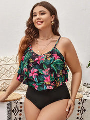 plus Size Split Swimsuit Women's Bikini Eye Catching Backless Tight Gathering Beachwear